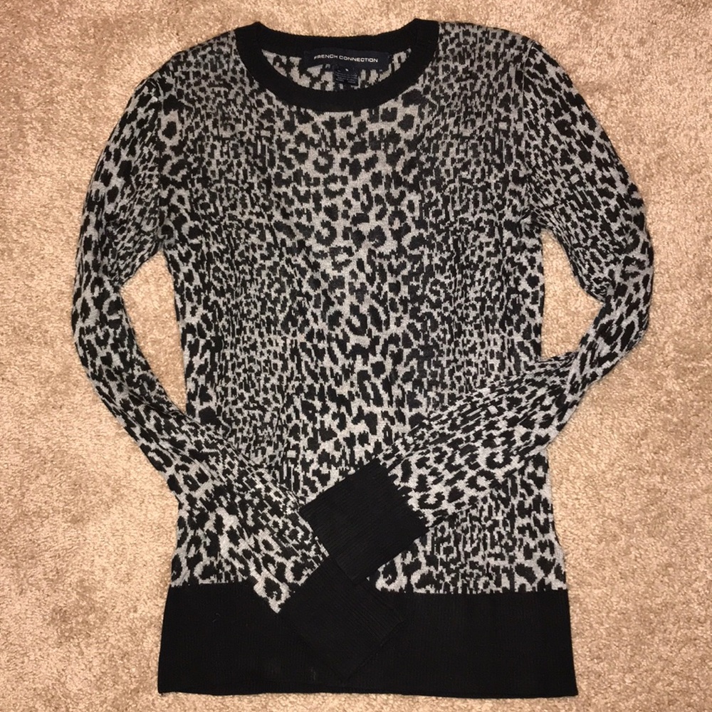French Connection leopard sweater
